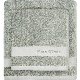 👉 Donkergroen wit katoen handdoek groen Marc O'Polo Melange Green & Off White-Handdoek (50 x 100 cm) 8715944373760