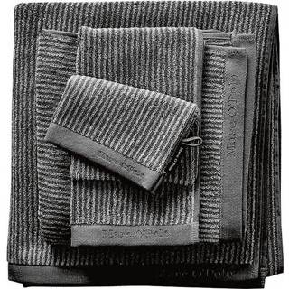 Marco Polo Timeless Tone Stripe Anthracite Silver-Handdoek katoen handdoek antraciet 730007-202-003 Katoen handdoek antraciet Marc O'Polo Timeless Tone Stripe Anthracite & Silver-Handdoek (50 x 100 cm) 8715944251471