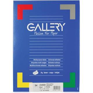 👉 Gallery witte etiketten ft 70 x 35 mm (b x h), rechte hoeken, doos van 2.400 etiketten