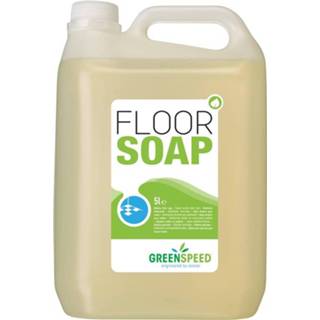 👉 Greenspeed vloerzeep met lijnzaadolie, voor poreuze vloeren, citrusgeur, flacon van 5 liter