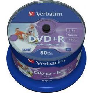👉 DVD+R Verbatim 16X 50st. Spindle Printable