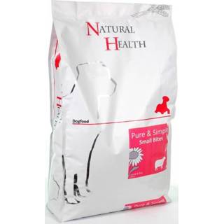 👉 Verpakking small Natural Health Dog Lamb & Rice Bite. Verpakking: 7,5kg.