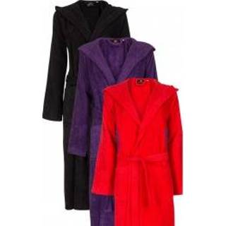 Unisex badjas - sauna badjassen capuchon XS paars Badjas XS paars Unisex - sauna badjassen capuchon