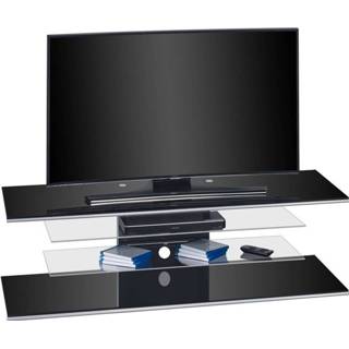👉 Zwart glas Tv meubel Diamond 140 cm breed -
