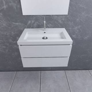 👉 Badmeubel wit Mueller Combo 80cm hoogglans 1 kraangat 7432030499487