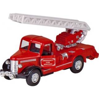 👉 Metalen rood Welly Brandweer: Ladderwagen 13,5 cm 8718807411524