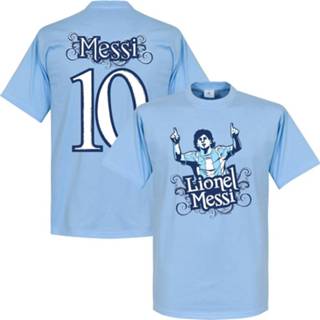 👉 Shirt licht blauw mannen Groot Brittanni Speler T-Shirts volwassen argentini Lionel Messi Nr.10 T-Shirt