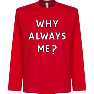 👉 Longsleeve rood unisex bangladesh Speler T-Shirts volwassen AC Milan Why Always Me? Balotelli T-Shirt