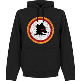 👉 Sweater zwart unisex china sweaters volwassen As Roma Vintage Logo Hooded