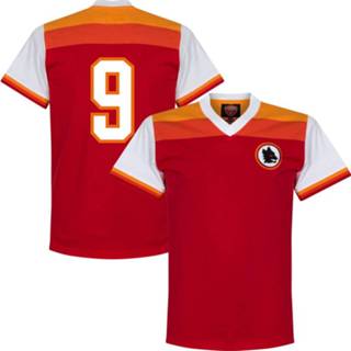 👉 Retroshirt bruin unisex nederland voetbalshirts volwassen As Roma Retro Shirt 1978-1979 + 9