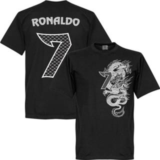 👉 Shirt zwart unisex bangladesh T-Shirts voetbalclubs jeugd Real Madrid kinderen Ronaldo 7 Dragon T-Shirt - KIDS