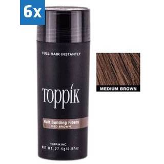 👉 Active bruin 6x Toppik Hair Building Fibres 55gr Lichtbruin