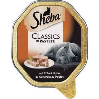 👉 Kattenvoer 22 x 85 g Sheba Kuipjes - Classics in paté Eend en Kip