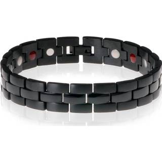 👉 Herenarmband zwart edelstaal mannen Mendes heren armband Magneet Black Night