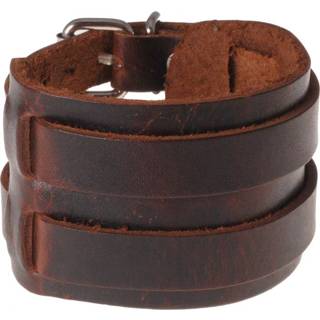 👉 Armband bruine leer mannen bruin leren gesp sluiting