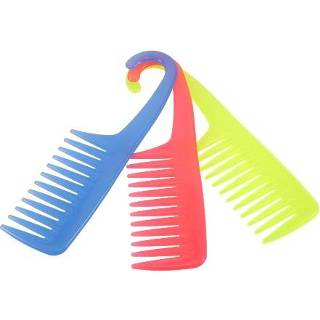 Hanger plastic large Creative Hair Comb Wide Tooth with ABS Anti-Static Detangling Teeth Hairdressing Color Random