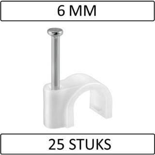 Kabelclip Snoerclips / Kabelclips 6 mm (25 Stuks)