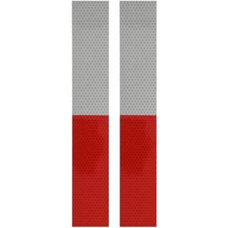 Reflecterende tape rood wit Pro+ 5x30cm Rood/Wit (Set van 2 Stuks)