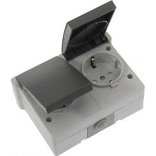 👉 Wandcontactdos Duplex Opbouw Wandcontactdoos met deksel Spatwaterdicht