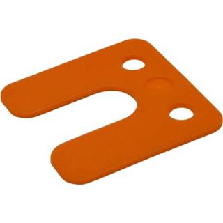 👉 Drukplaat oranje active GB Drukplaatjes / Stelplaatjes Met Sleuf 70X70X2 - 48 stuks