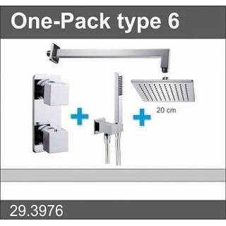 👉 Active Saniville Douche One-Pack inbouwthermostaatset vierk.type 6 (20cm)