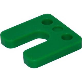 👉 Drukplaat groen active GB Drukplaatjes / Stelplaatjes Met Sleuf 70X70x10mm - 48 stuks