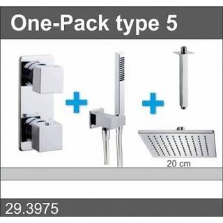 👉 Active Saniville Douche One-Pack inbouwthermostaatset vierk.type 5 (20cm)