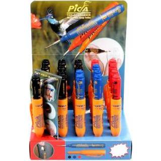 👉 Merkstift zwart rood blauw active Lyra - Pica display (10 zwart. 5 rood. blauw)