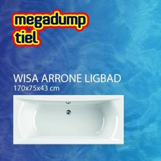 👉 Ligbad wit acryl Arrone 170X75X43 cm 8711778186378