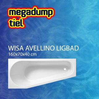 👉 Ligbad wit acryl Avellino 160X70X40 cm 8711778150089