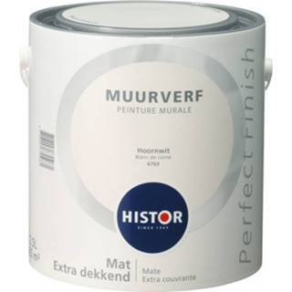 👉 Muurverf mat bus Histor Perfect Finish hoornwit 6763 2,5 L 8716242755081