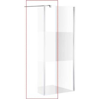 👉 Zijwand glas Inloopdouche Athena met Draaibaar Hoekpaneel Middenband 30x200 cm 8 mm NANO 8718215733034