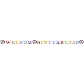 👉 Sinterklaas decoratie wenslijn/letterbanner 1 meter Sint en Pieten