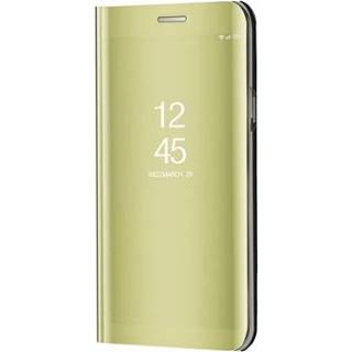 👉 Flipcover goud Huawei Mate 10 Luxury Mirror View Flip Cover - 5712579745569