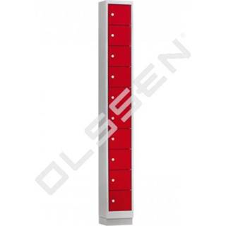 👉 Mini locker rode BASIC met deuren (10 vakken) 7091134681671