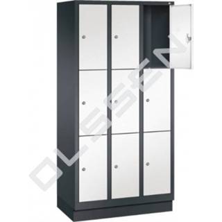 👉 Locker metalen POLAR met 9 vakken (30 cm breed per vak)