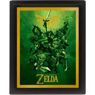 👉 Poster Legend of Zelda Framed 3D Effect Pack Link 26 x 20 cm (3) 5050574861014