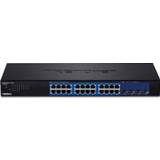 👉 Netwerk-switch zwart mannen Trendnet TEG-30284 Managed Gigabit Ethernet (10/100/1000) 1U