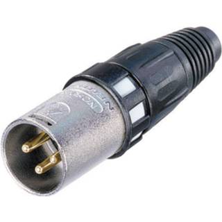 👉 Zilver zwart XLR cable plug 3 straight. XCC soldeer connecties en 7613187003233