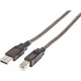 👉 Zwart mannen Manhattan 152389 15m USB A B USB-kabel 766623152389