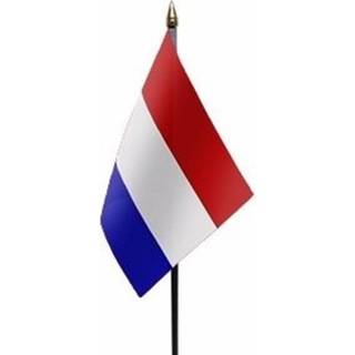 Vlag active flag Nederland mini vlaggetje op stok 10 x 15 cm