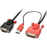 👉 Kabel adapter zwart rood Lindy 41433 5m VGA (D-Sub) DVI-D + USB Zwart, video 4002888414333