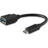 👉 Zwart Equip 133455 0.15m USB Type C A USB-kabel 4015867199695