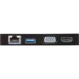 👉 Zwart USB 3.1 Adapter USB-C Male - A Female / HDMI VGA 15-Pins RJ45 (8/8) 4719264645730