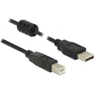 👉 Zwart DeLOCK 5m, USB 2.0-A/USB 2.0-B 5m A B 4043619848997