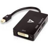 👉 DisplayPort zwart V7 8Q9071 0.1m Mini + DVI HDMI