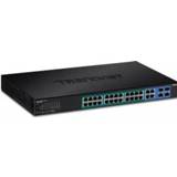 👉 Zwart mannen Trendnet TPE-5028WS Managed Gigabit Ethernet (10/100/1000) Power over (PoE) 1U netwer