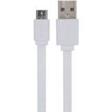 Kabel USB A mannelijk Naar Micro Met Flexibele Platte Mantel - wit mannen PCMP83W Mantel wit mannen Kabel Usb A Mannelijk Naar Micro Met Flexibele & Platte - 1 M 5410329591076