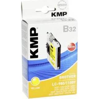 👉 KMP B32 Inktpatroon geel compatibel met LC-980/ LC-1100 Y