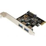 👉 StarTech.com 2 poort USB 3.0 PCI Express controller kaart met SATA voeding